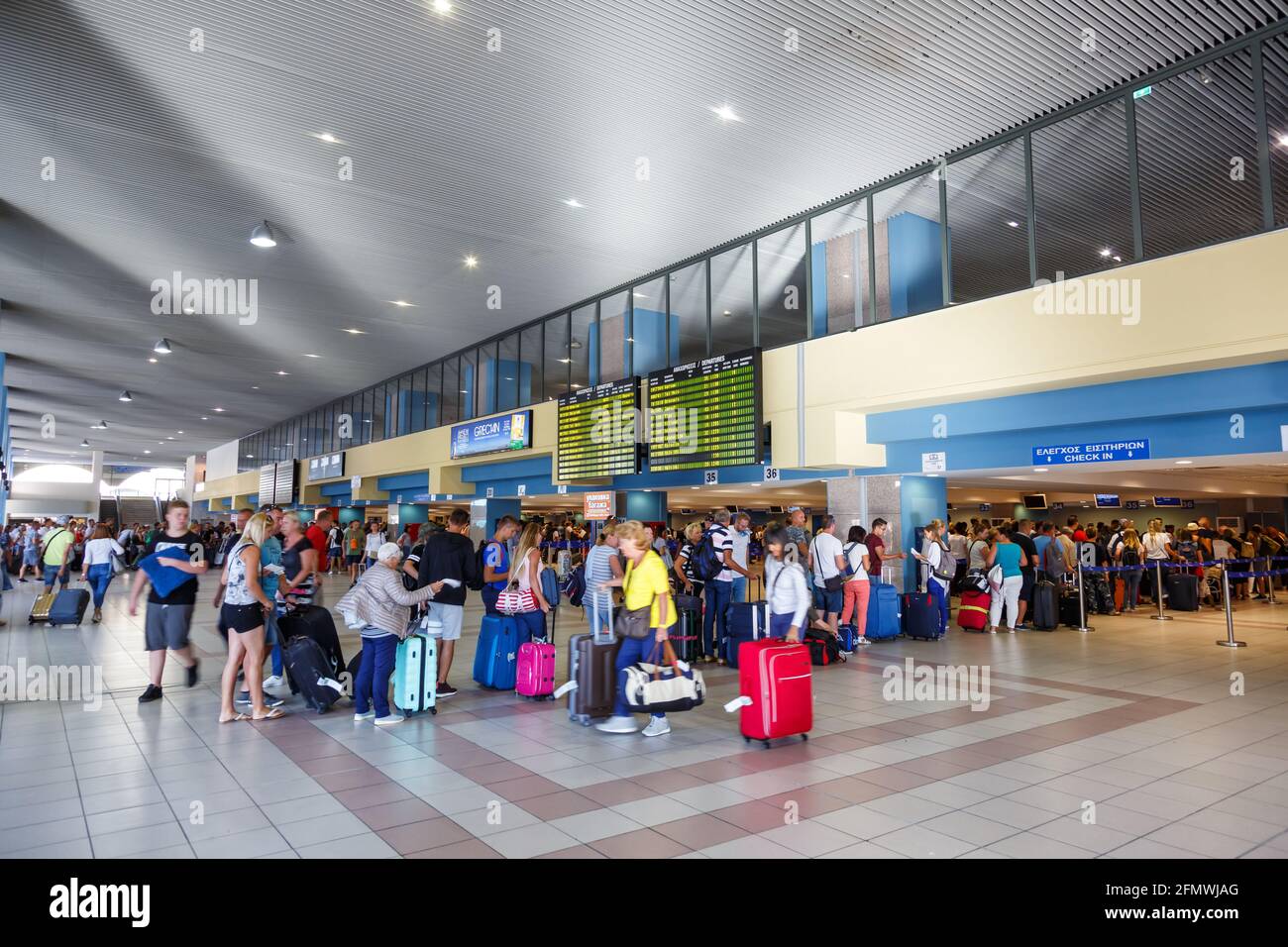 Rhodes, Grèce 14 septembre 2018 terminal de l'aéroport de Rhodes