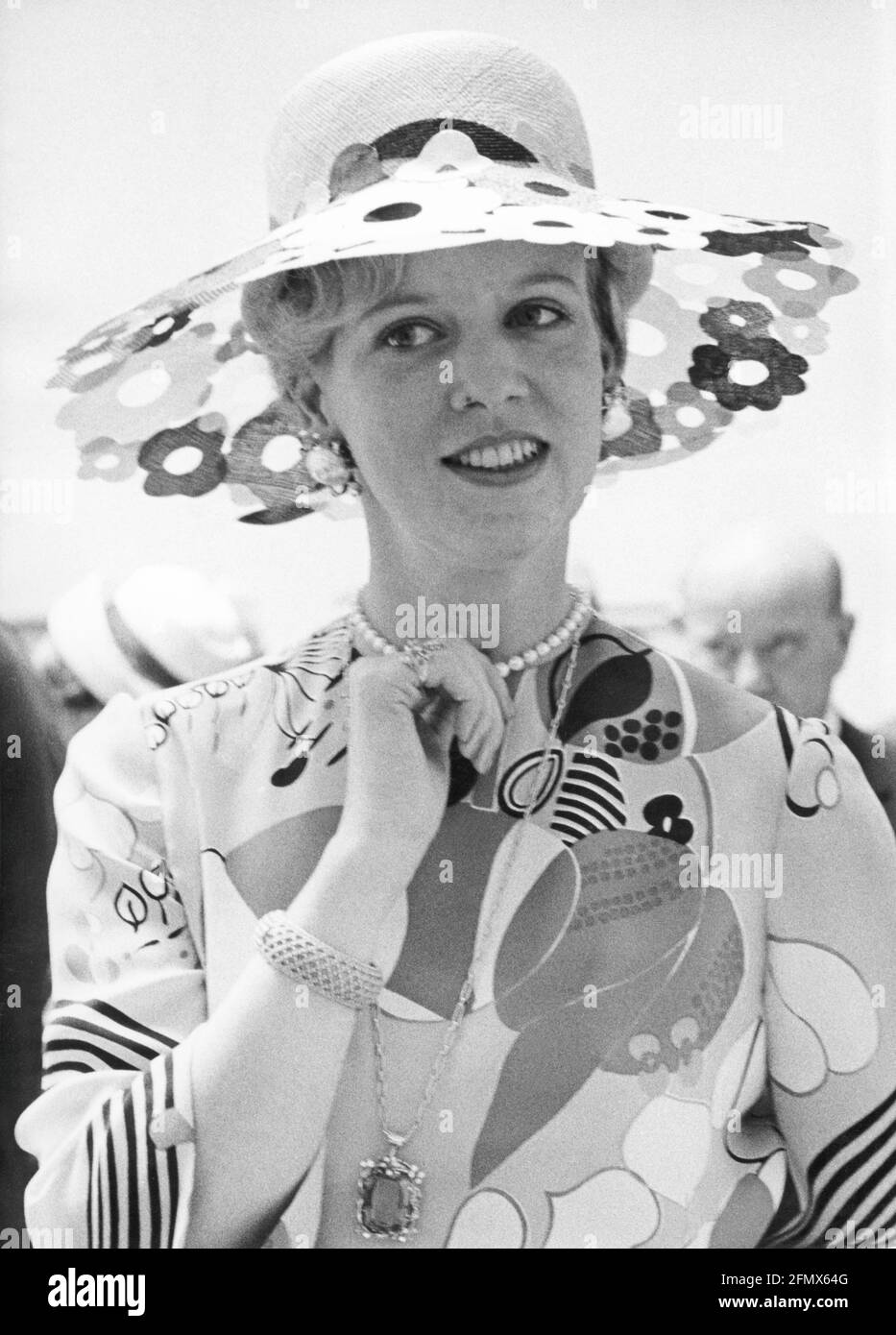 Margrethe II, * 16.4.1940, Reine du Danemark depuis 14.1.1972, demi-longueur, comme princesse de couronne, 1971, DROITS-SUPPLÉMENTAIRES-AUTORISATION-INFO-NON-DISPONIBLE Banque D'Images