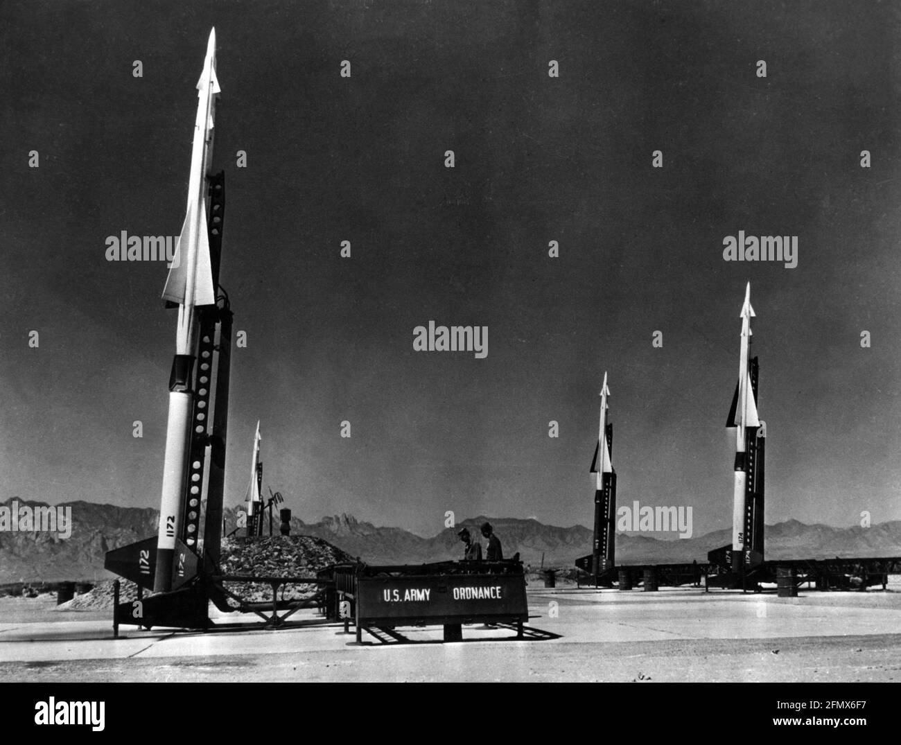 Militaire, États-Unis, armée, antiaérien, missile « Nike-Ajax » (SAM-N-7/MIN-3), EN SERVICE 1958 - 1979, DROITS-SUPPLÉMENTAIRES-AUTORISATION-INFO-NON-DISPONIBLE Banque D'Images