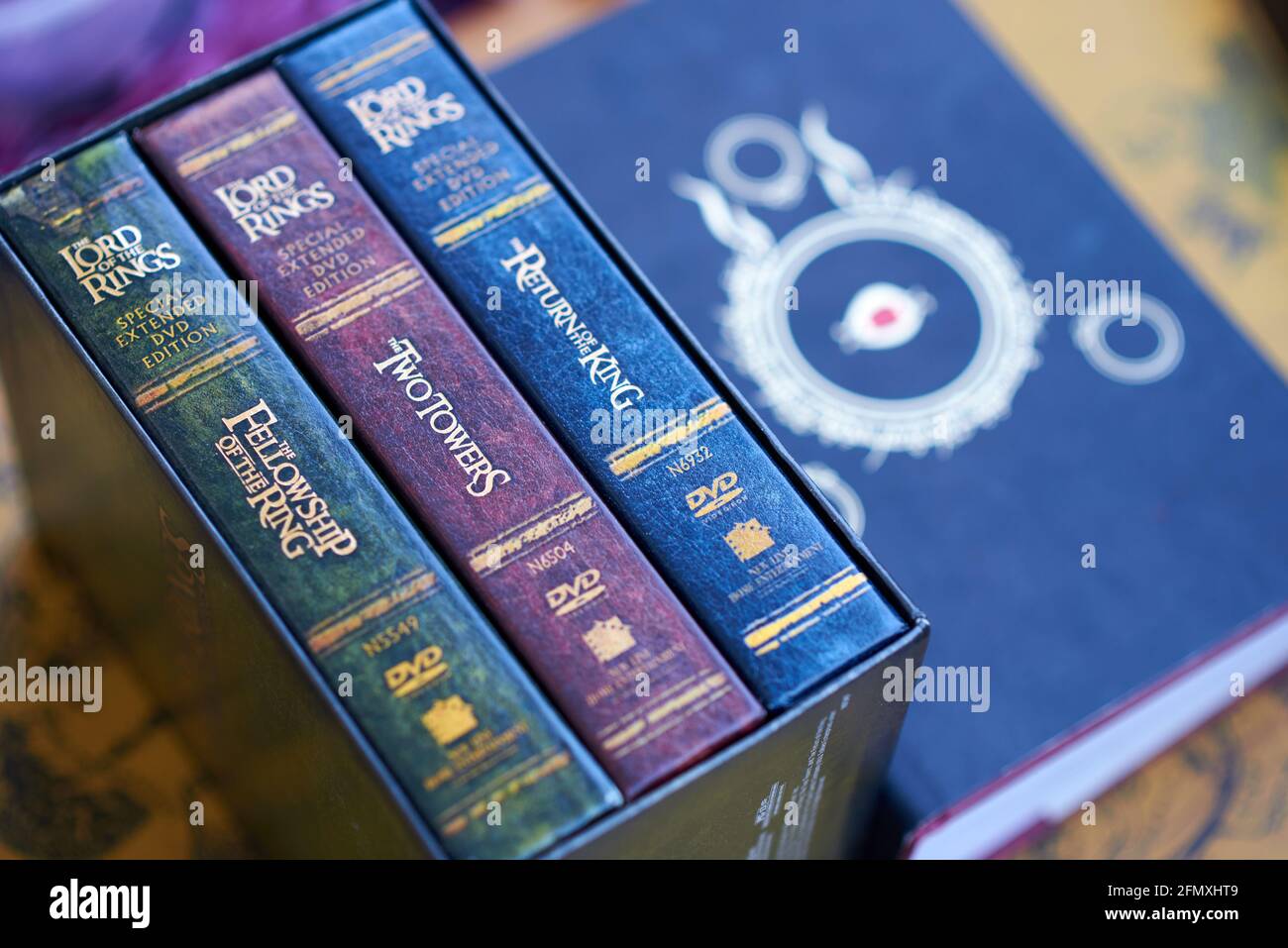 The Lord of the Rings Trilogy Special Extended Edition 12-DVD Ensemble de boîtes Banque D'Images