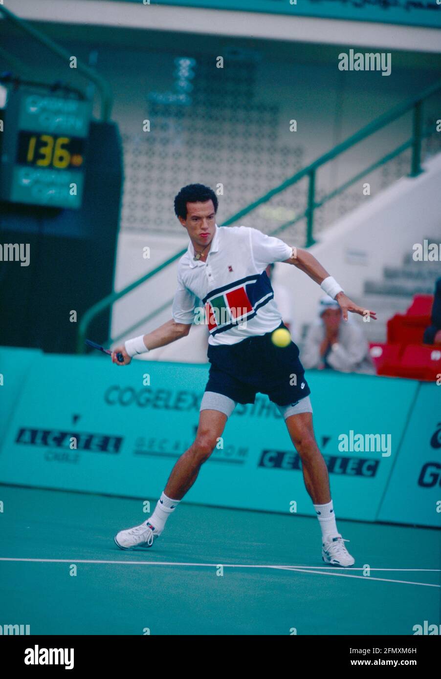 Joueur de tennis marocain Younes El Aynaoui, Qatar 2002 Banque D'Images