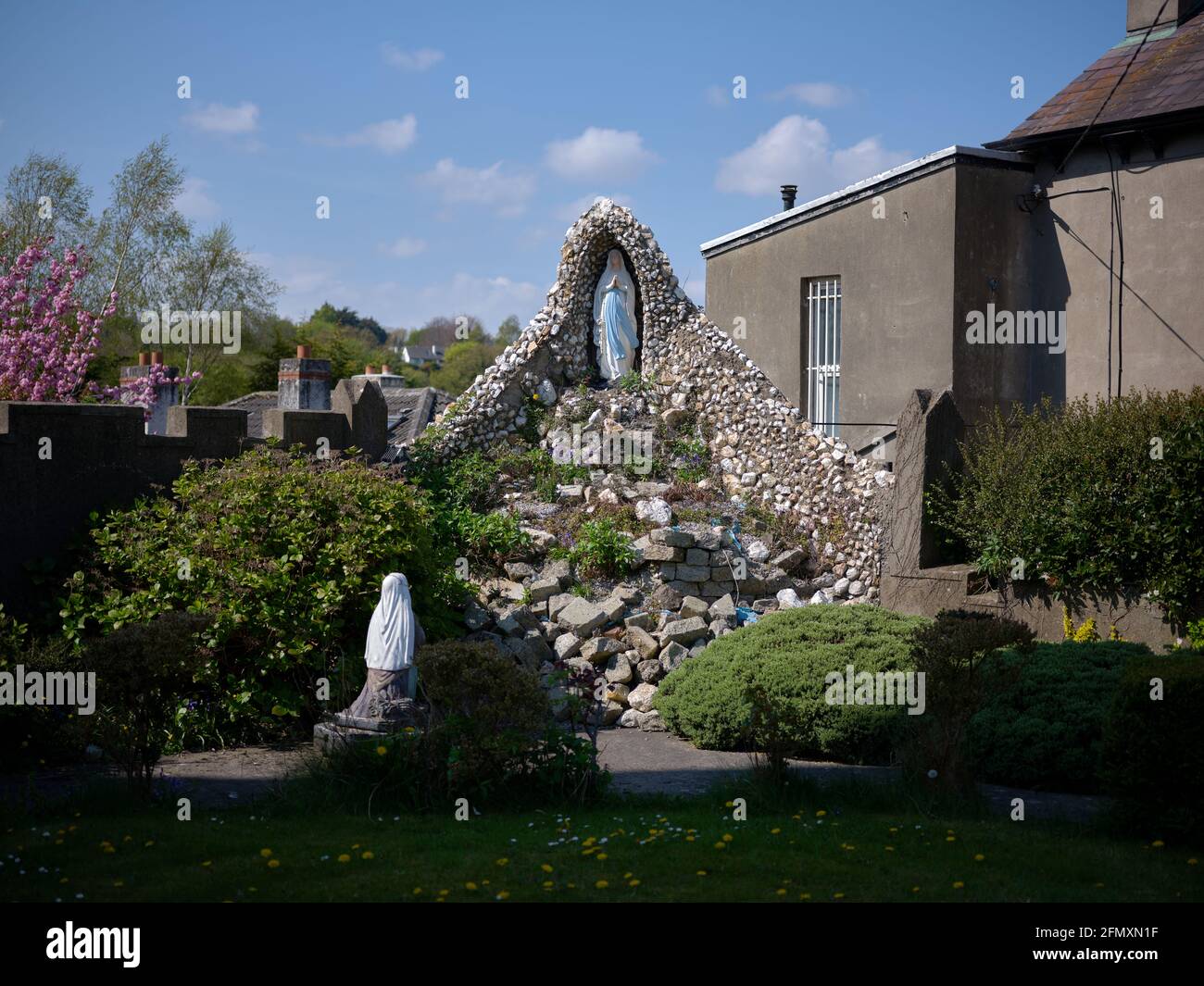 Un sanctuaire religieux dans la ville de Dublin, en Irlande. Banque D'Images