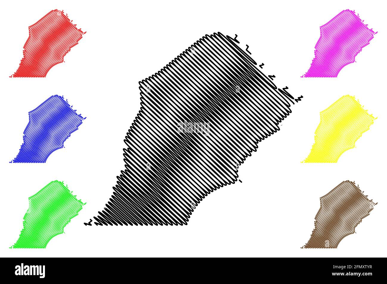 Chester County, Commonwealth of Pennsylvania (comté des États-Unis, États-Unis d'Amérique, États-Unis, États-Unis) carte illustration vectorielle, scribble sketch Chesco ma Illustration de Vecteur