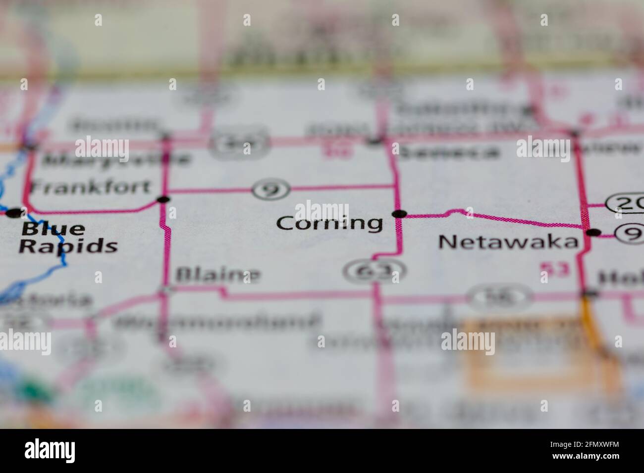 Carte du kansas corning Banque de photographies et d’images à haute