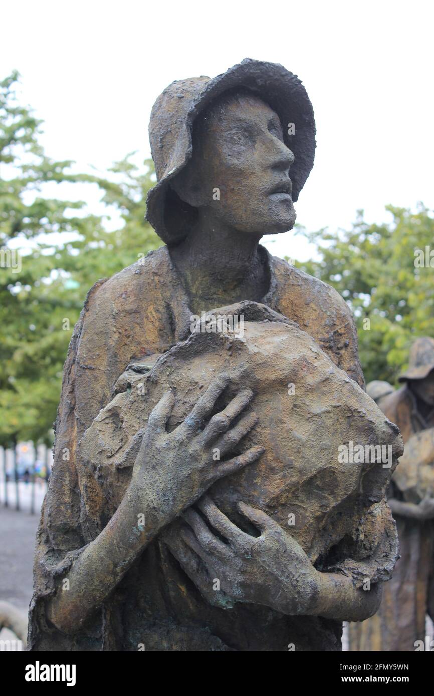 Mémorial de la grande famine, Customs Quay, Dublin, Irlande Banque D'Images