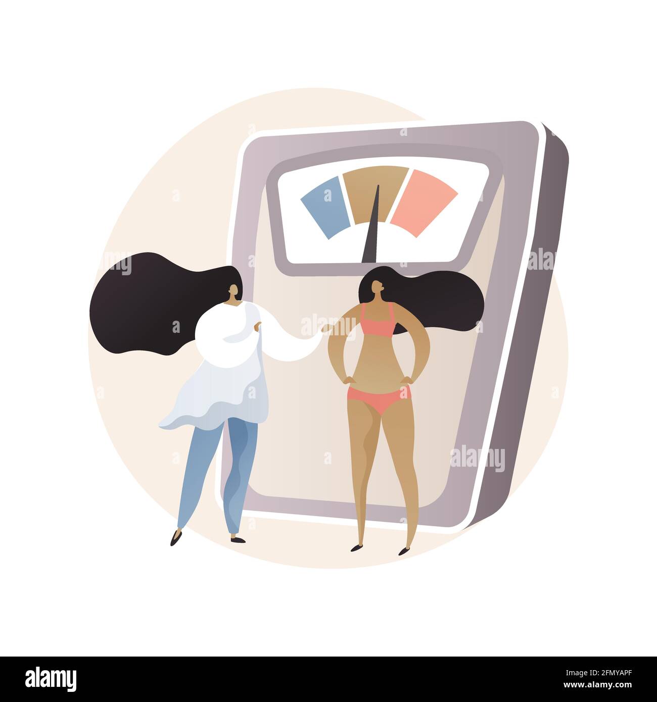 Illustration du vecteur de concept abstrait de l'indice de masse corporelle. Illustration de Vecteur