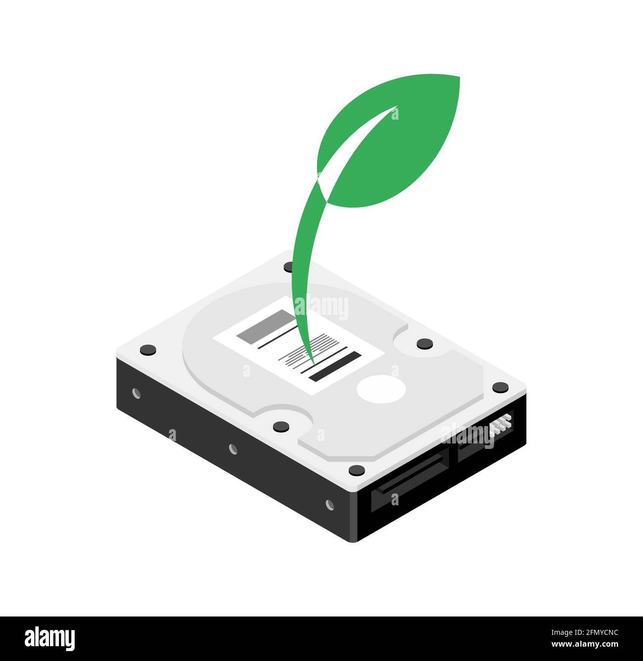 Disque dur de traçage de pièce de Chia. Entraînement du semoir par le disque  dur des pousses. Extraction de crypto-monnaie sur les disques durs Image  Vectorielle Stock - Alamy