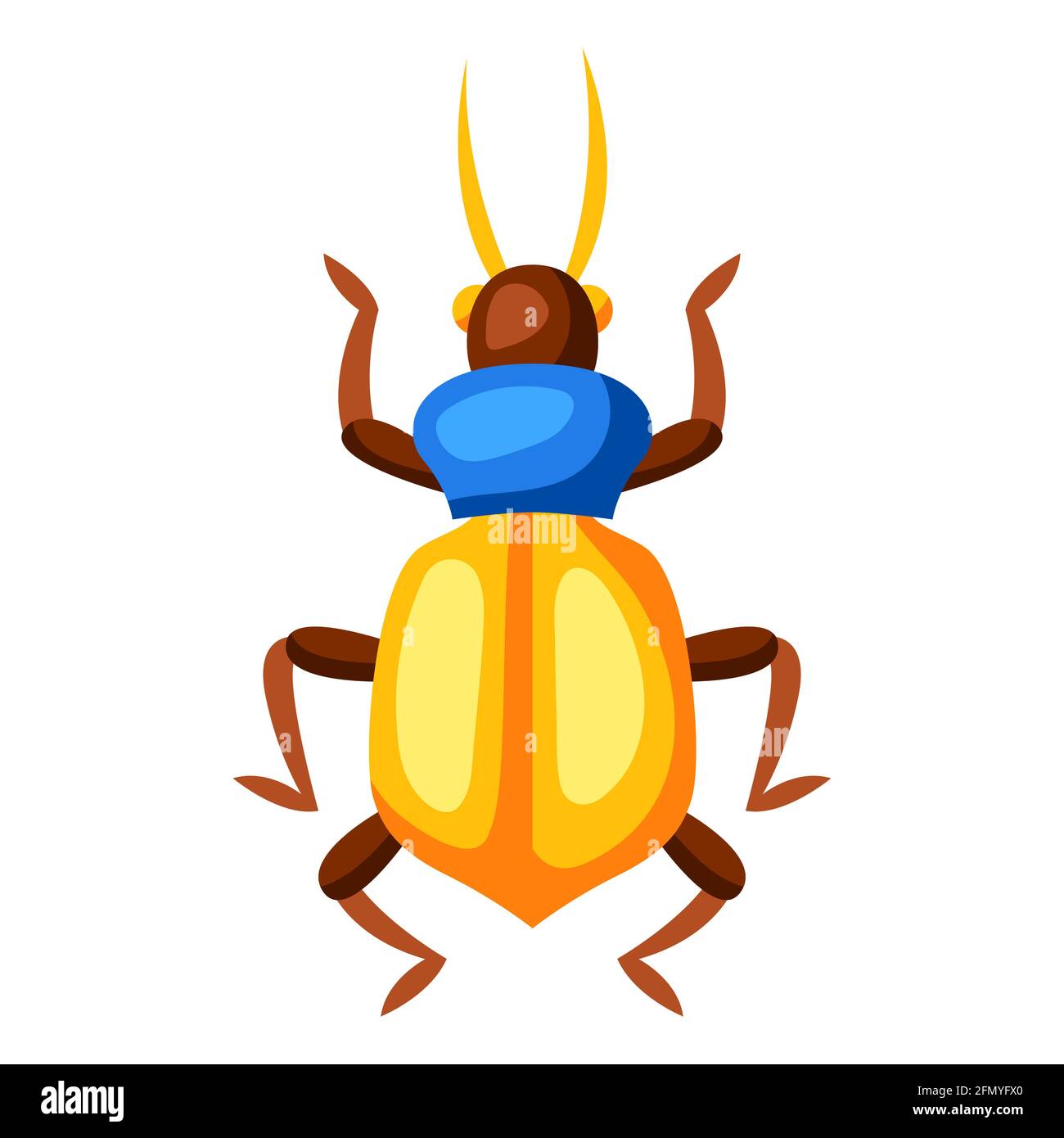 Illustration du coléoptère coloré. Insecte décoratif stylisé. Illustration de Vecteur