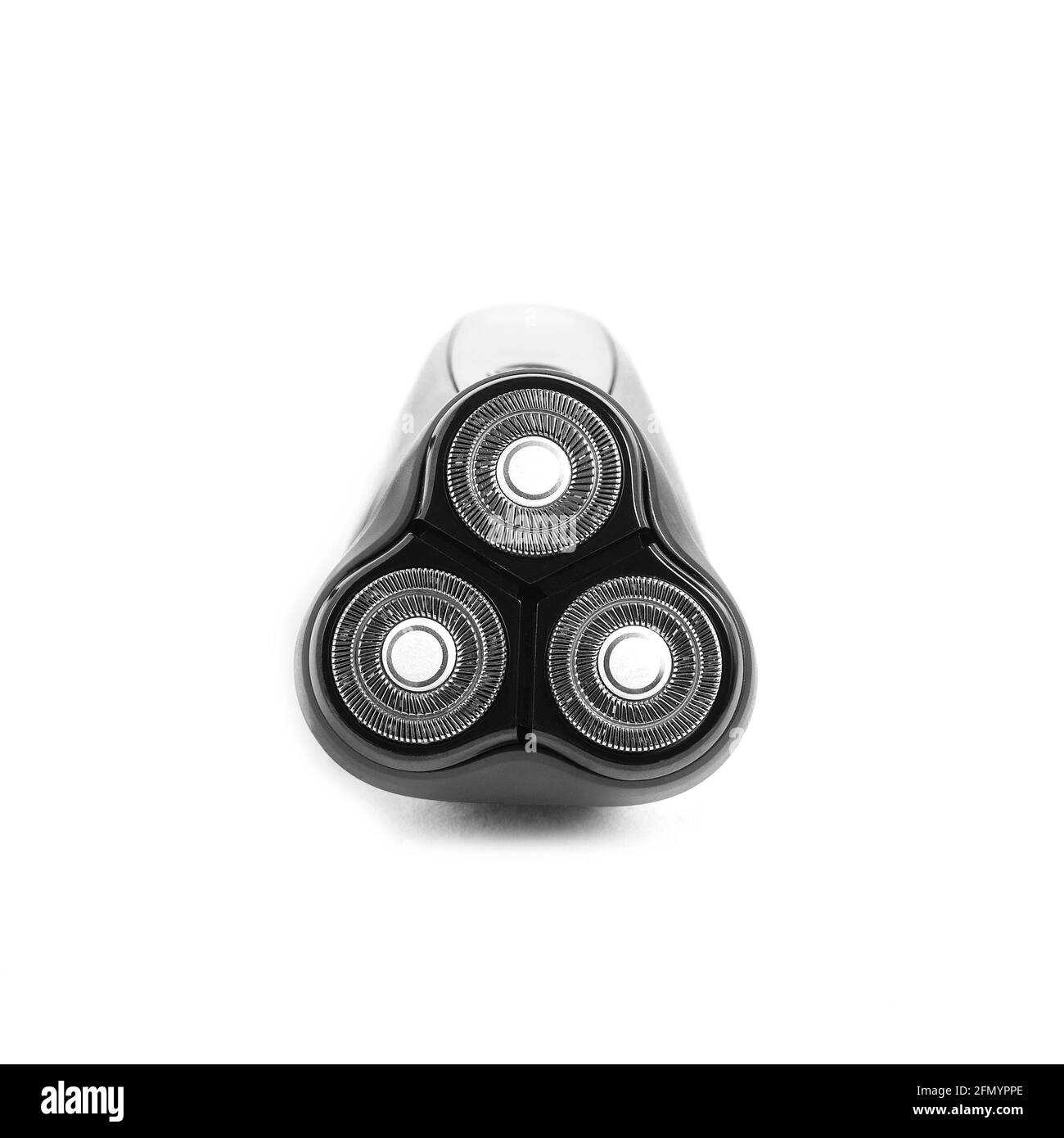 Rasoir sans fil moderne, isolé sur fond blanc. Rasoir électrique sans fil. Banque D'Images