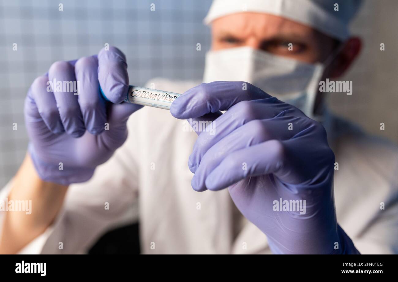 Échantillon Sanguin De Coronavirus 2019-Ncov. Le virus Corona surpasse. Virus Épidémique Syndrome Respiratoire. Chine Banque D'Images