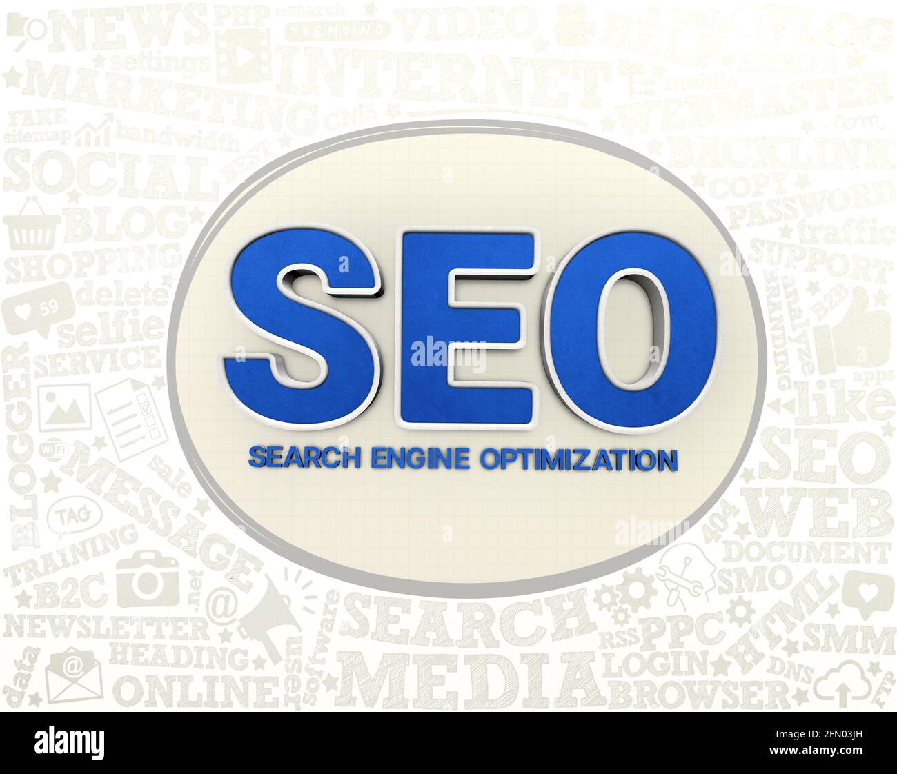 SEO, optimisation du moteur de recherche Banque D'Images