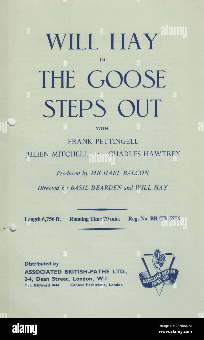 L'OIE sort de la (1942) Date: 1942 Banque D'Images