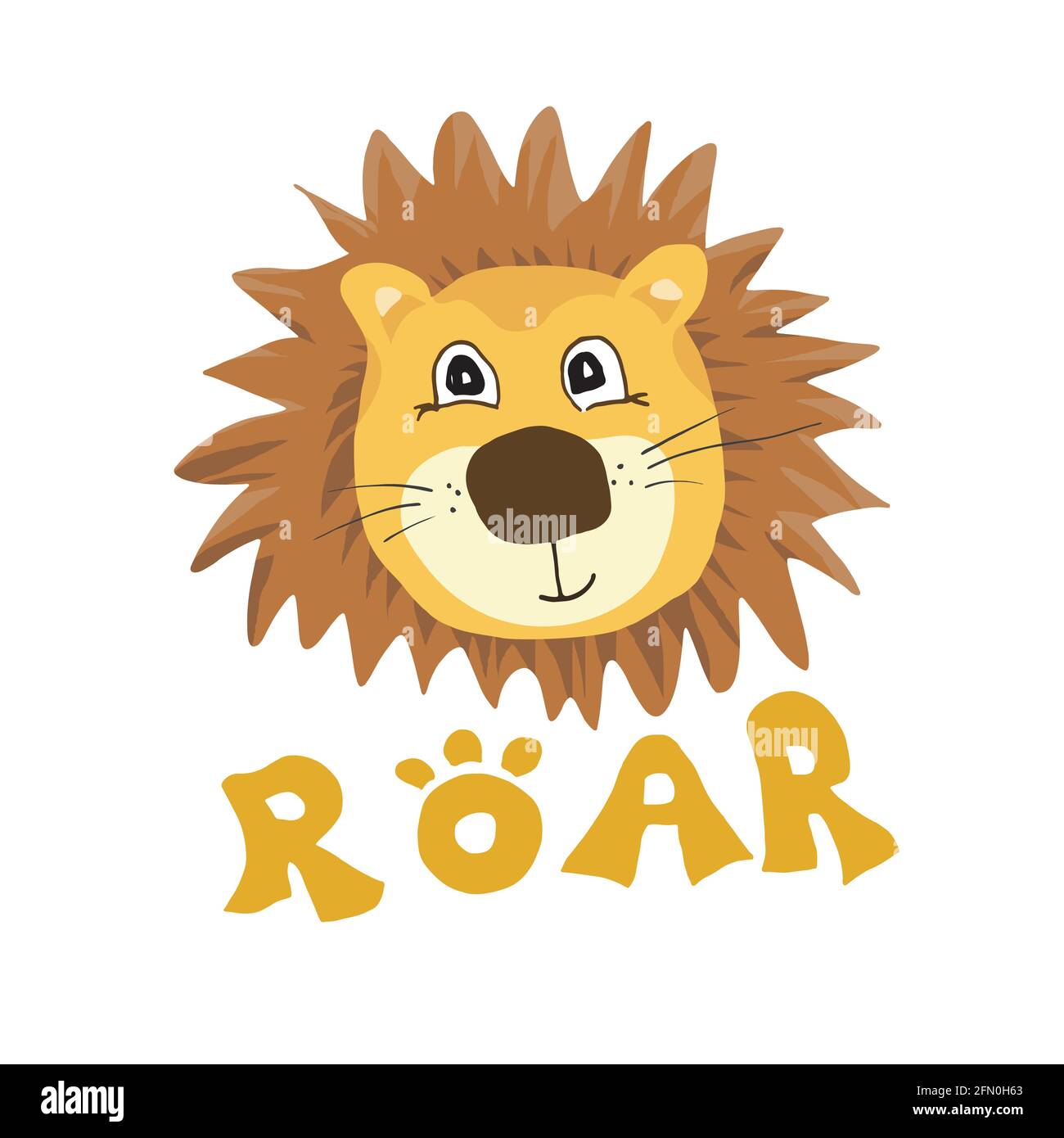 Mignon Lion Dessin Imprime Animal Bebe Et Enfants Illustration Vectorielle Image Vectorielle Stock Alamy