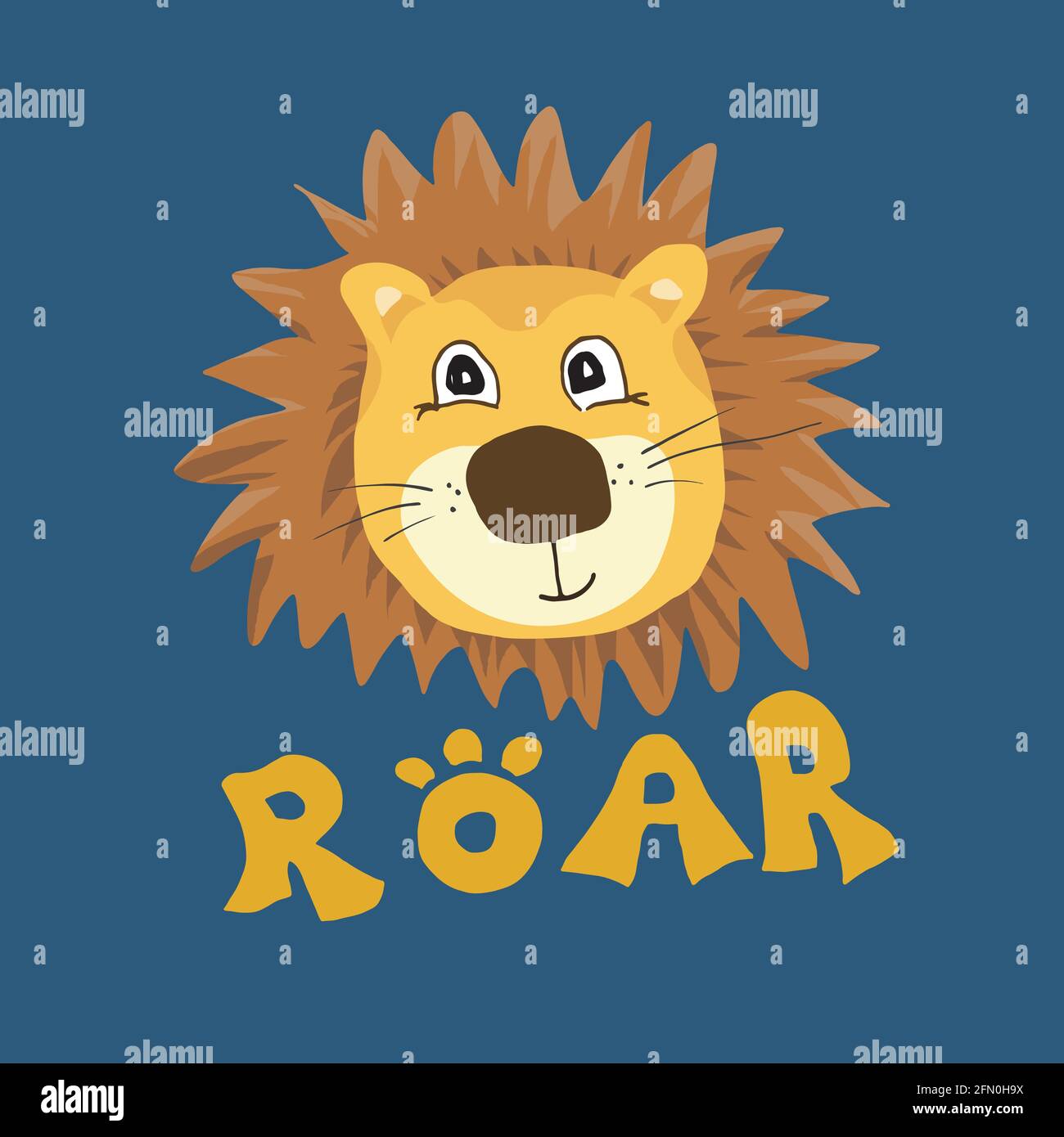 Mignon Lion Dessin Imprime Animal Bebe Et Enfants Illustration Vectorielle Image Vectorielle Stock Alamy