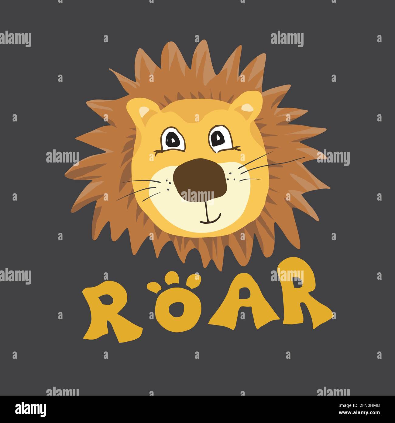 Mignon Lion Dessin Imprime Animal Bebe Et Enfants Illustration Vectorielle Image Vectorielle Stock Alamy