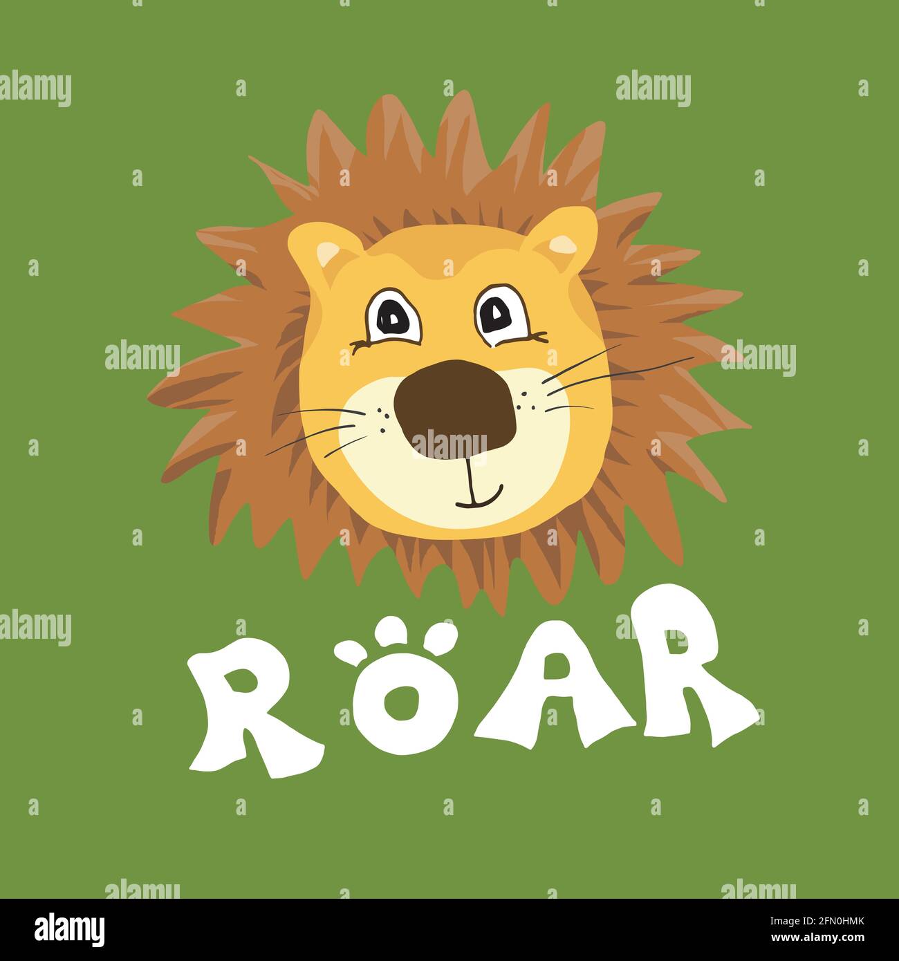 Mignon Lion Dessin Imprime Animal Bebe Et Enfants Illustration Vectorielle Image Vectorielle Stock Alamy