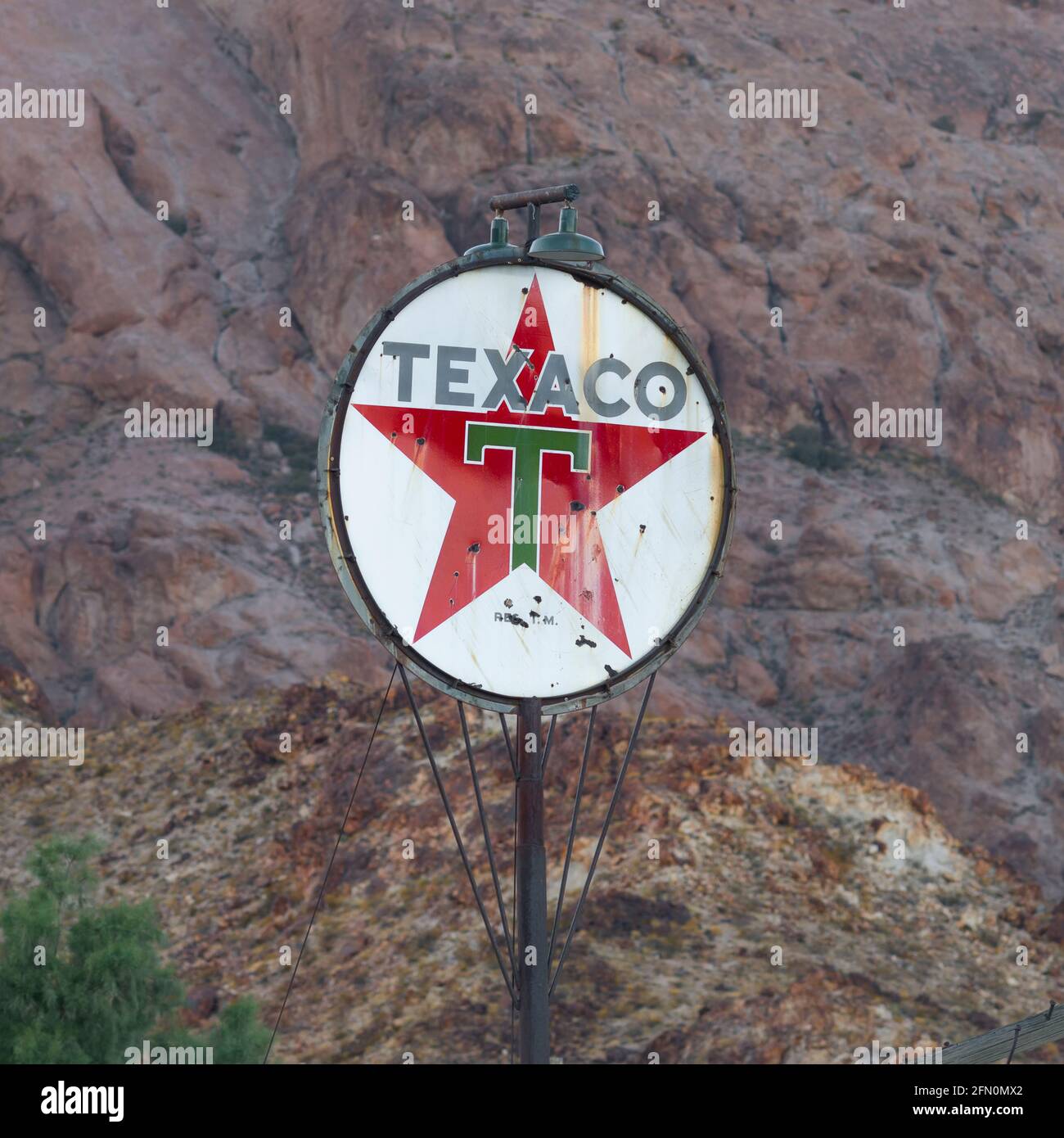 Old Texaco Sign, Junkyard, Searchlight, Nevada Banque D'Images