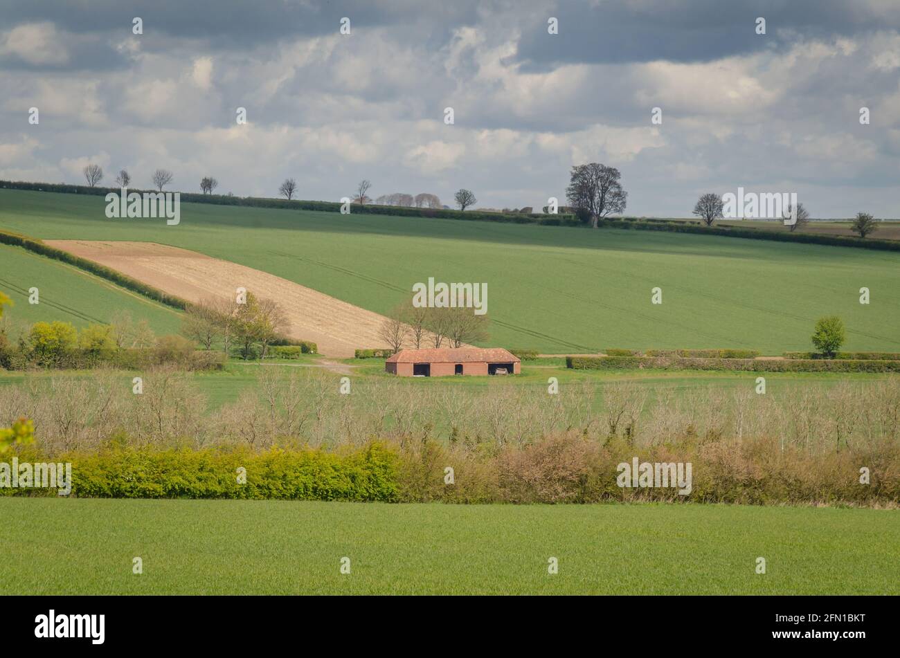 Lincolnshire se wolds près de Rathby Banque D'Images