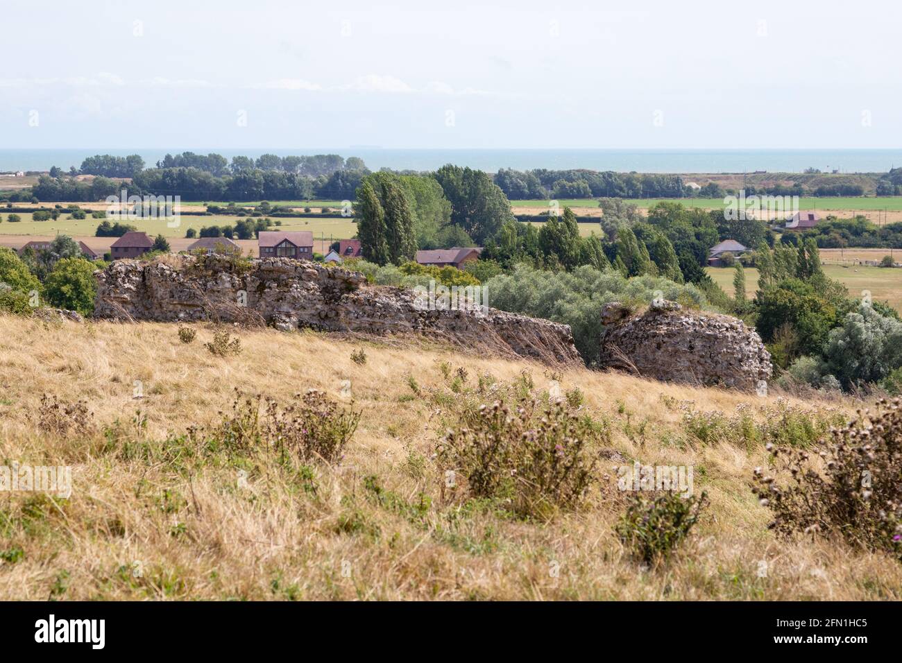 Ruines romaines du château de Stutfall, Lympne, kent, royaume-uni Banque D'Images