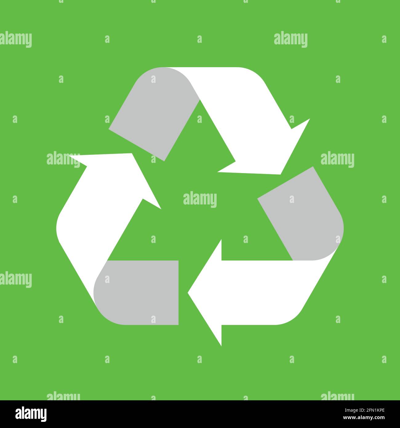 Symbole de recyclage universel plat simple Illustration de Vecteur