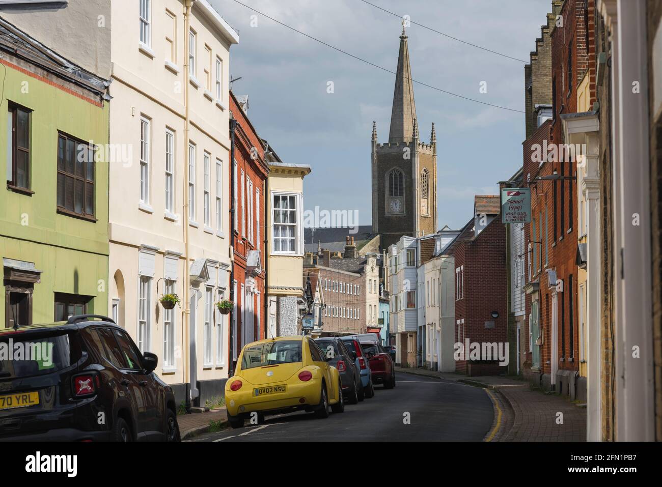 Harwich Essex, vue de la belle propriété d'époque qui borde Church Street dans la vieille ville de Harwich, Essex, Angleterre, Royaume-Uni Banque D'Images