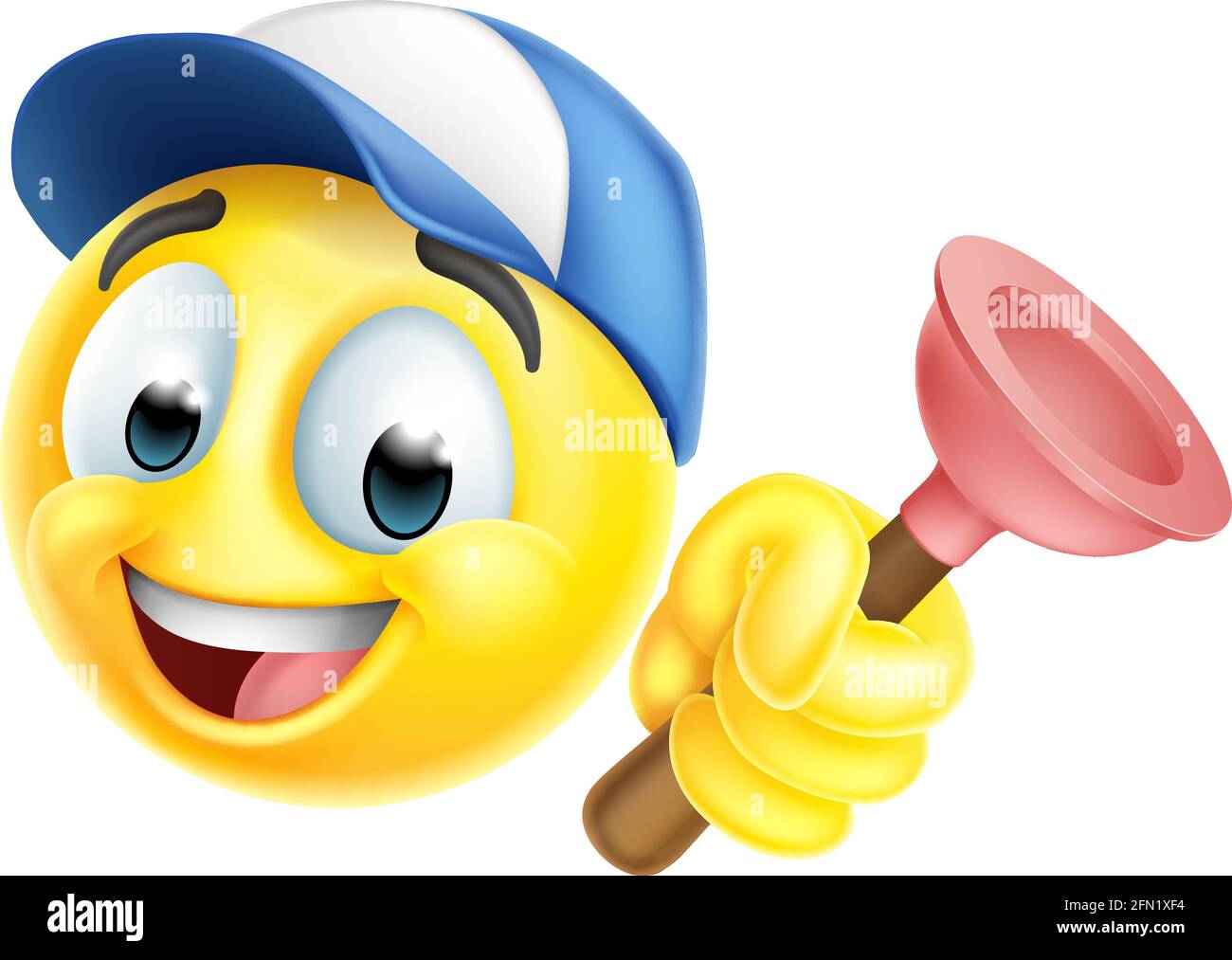 Plombier plongeur Handyman Emoticon Emoji icône Illustration de Vecteur