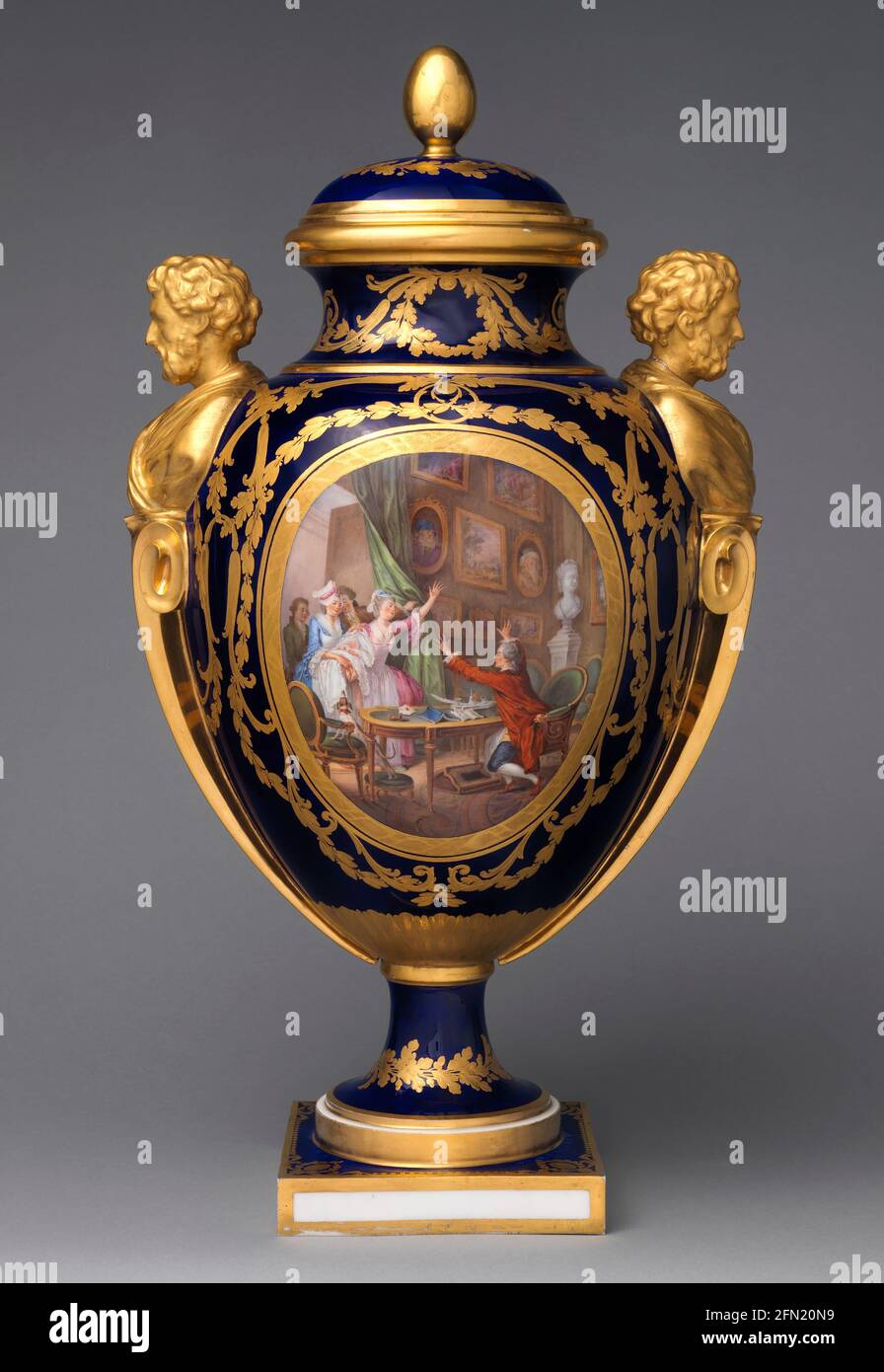 Vase avec couvercle (vase des âges) (un de deux) 1788 Manufacture de Sèvres Banque D'Images