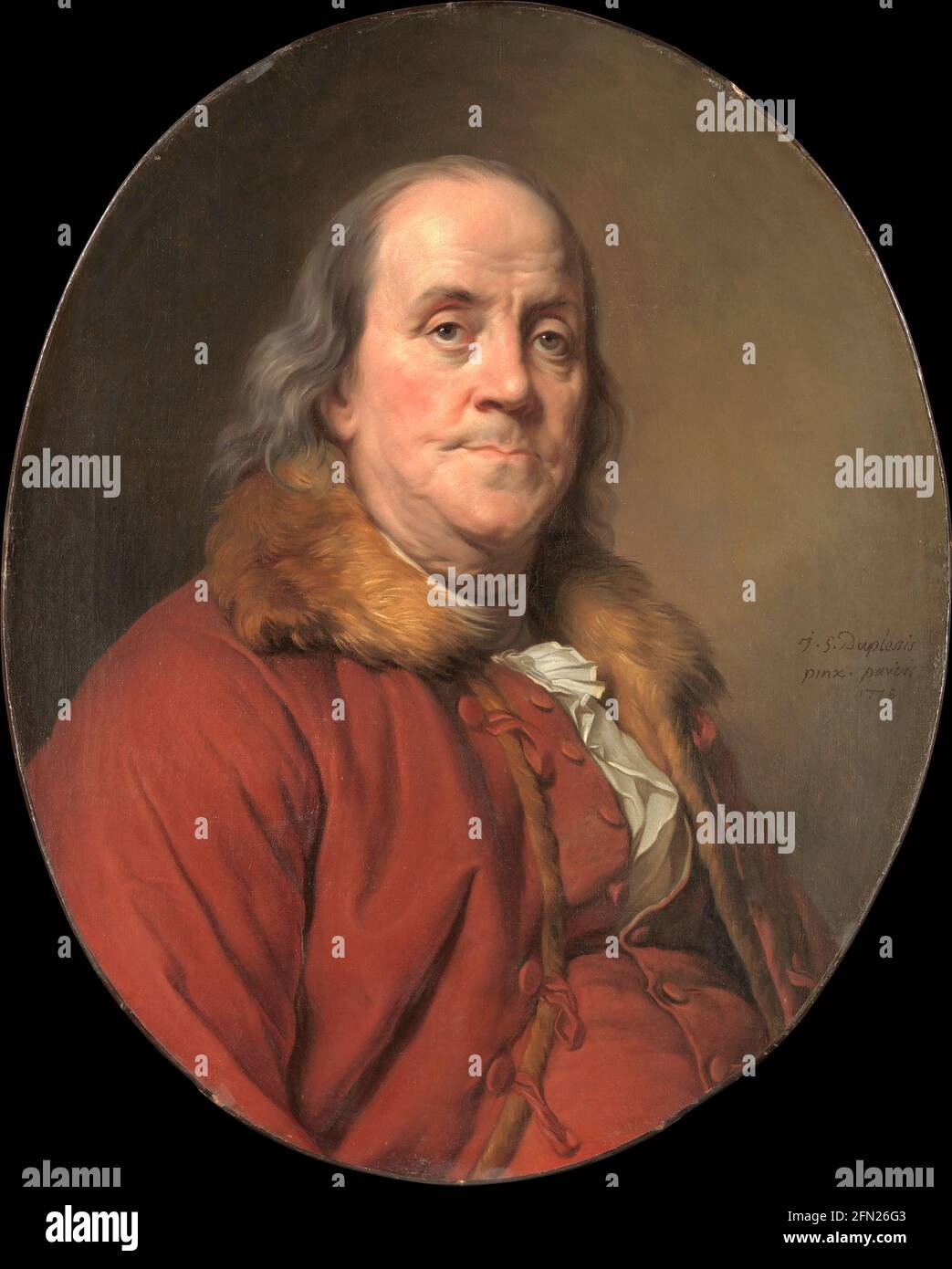 Benjamin Franklin (1706–1790) 1778 par Joseph Siffred Duplessis Banque D'Images
