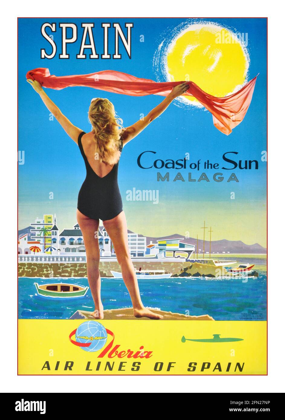 Maillot de bain une pièce espagne vintage vacances Banque de photographies  et d'images à haute résolution - Alamy