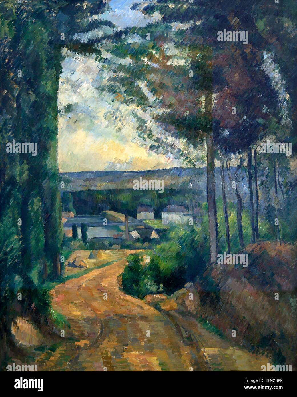 Route menant au lac, Paul Cezanne, vers 1880, Musée Kroller-Muller, Parc national Hoge Veluwe, Otterlo, pays-Bas, Europe Banque D'Images
