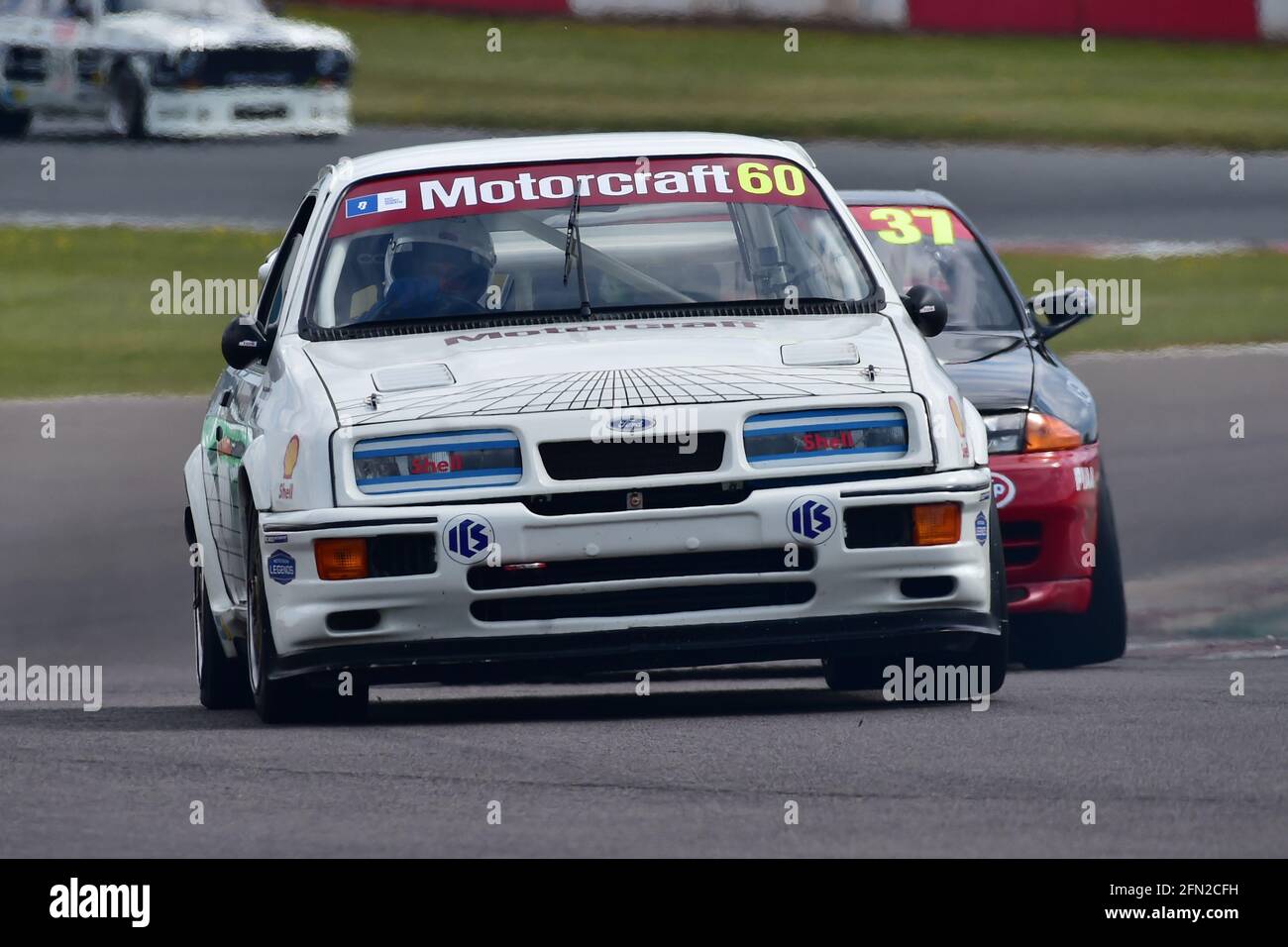 Mark Wright, Dave Coyne, Ford Sierra Cosworth RS500, Historic Touring car Challenge, HTCC, Tony dron Trophy, STCC, U2TC, Donington Historic Festival, D Banque D'Images