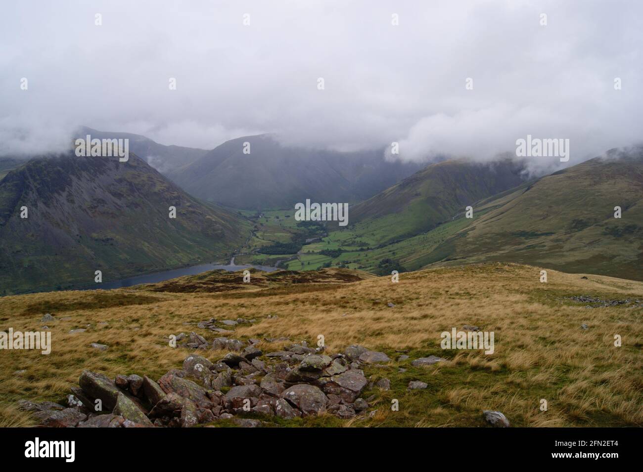 Wasdale Head et Wastwater d'Illgill Banque D'Images