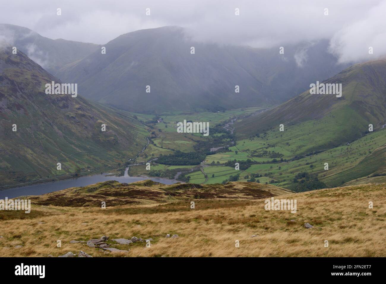 Wasdale Head et Wastwater d'Illgill Banque D'Images