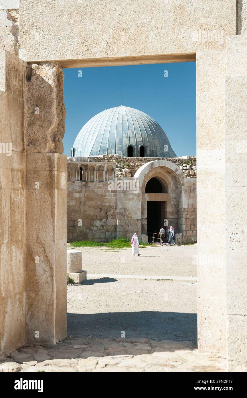 Palais omeyyade, Citadel Hill, Amman, Jordanie Banque D'Images