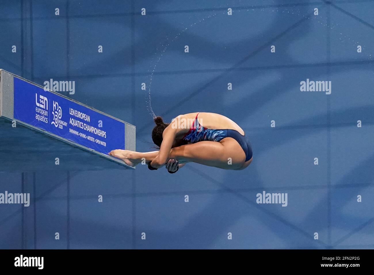 Budapest, Hongrie. 13 mai 2021. BUDAPEST, HONGRIE - MAI 13: Alais Kalanji de France participant à la plate-forme Womens 10M préliminaire pendant les championnats européens de plongée sous-marine LEN à Duna Arena le 13 mai 2021 à Budapest, Hongrie (photo d'Andre Weening/Orange Pictures) crédit: Orange pics BV/Alay Live News Banque D'Images