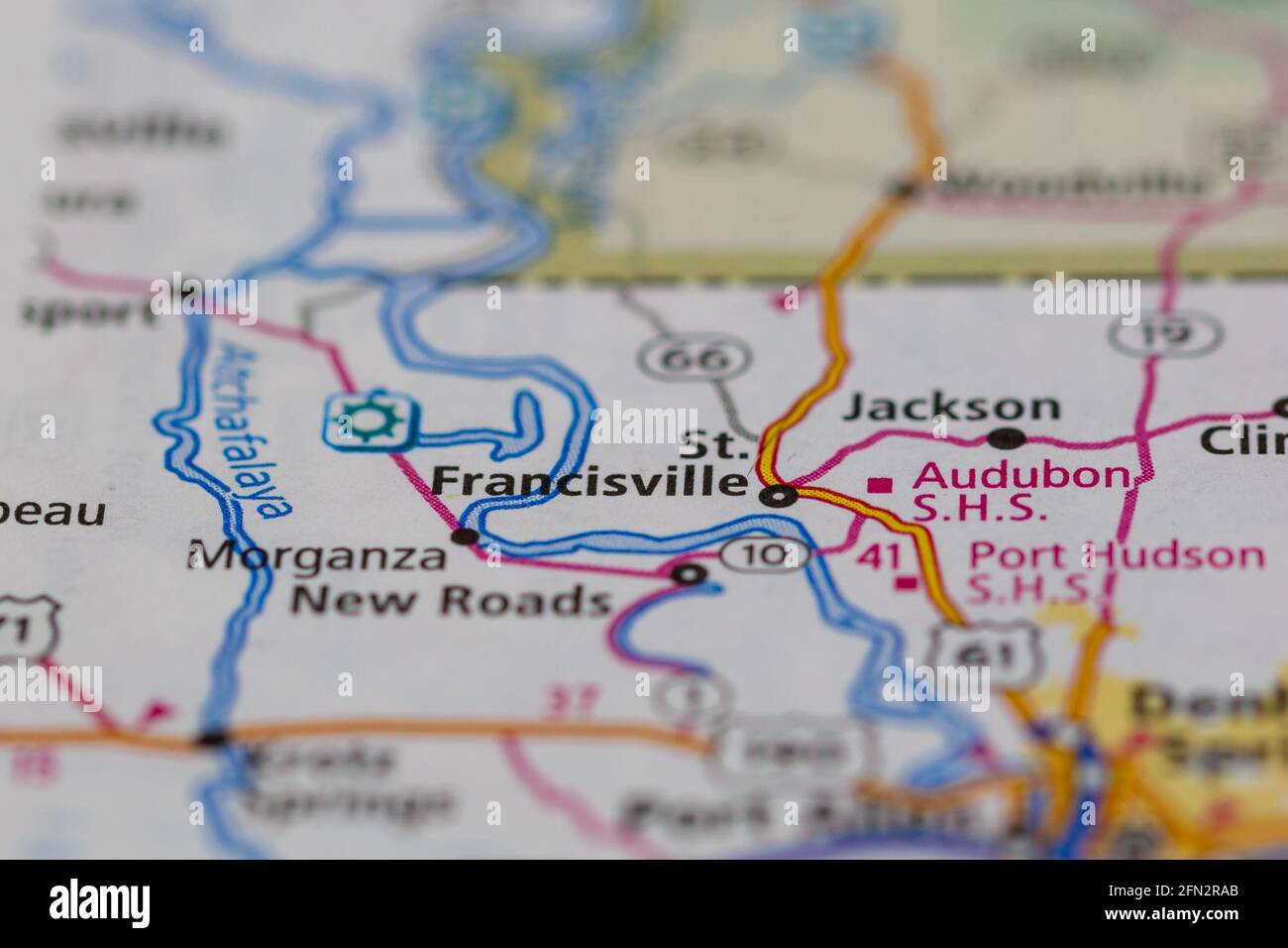 St francisville sur une carte Banque de photographies et d’images à