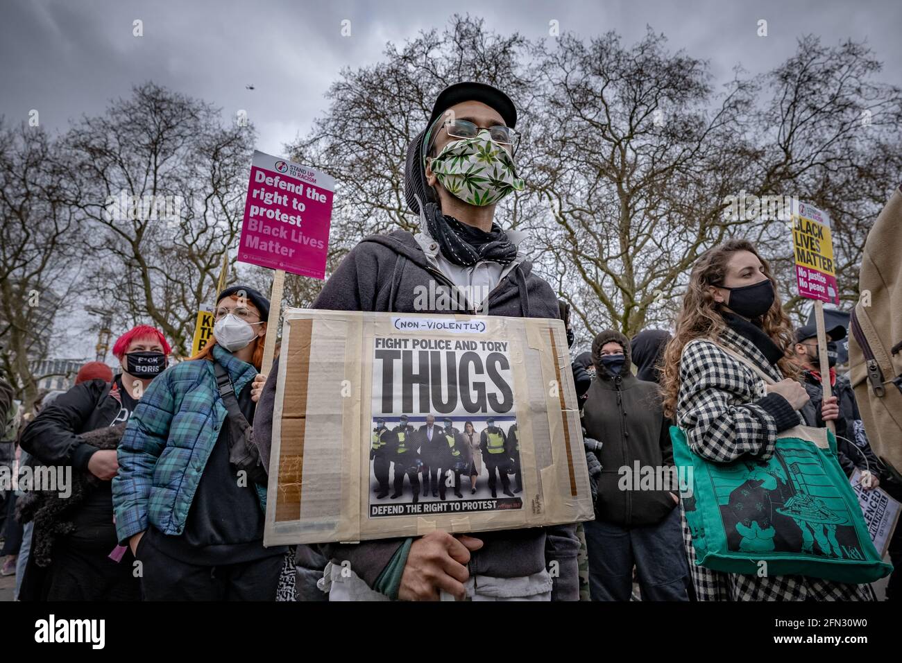 Tuez la protestation de Bill. Des milliers de manifestants se réunissent à Hyde Park pour manifester contre un projet de loi contre les crimes de police « anti-protestation ». Londres, Royaume-Uni Banque D'Images