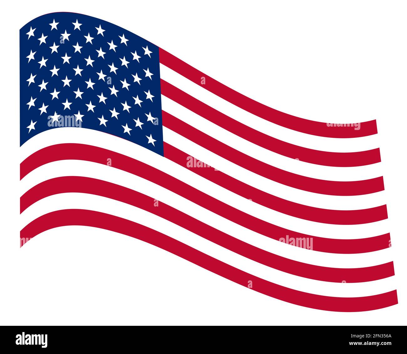 Waving Flag des États-Unis d'Amérique Illustration de Vecteur