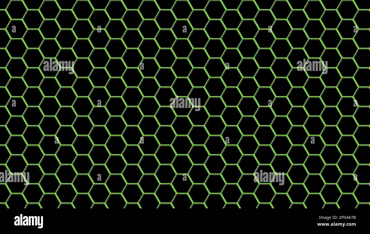 Arrière-plan noir et arrière-plan abstrait hexagonal coloré Illustration de Vecteur