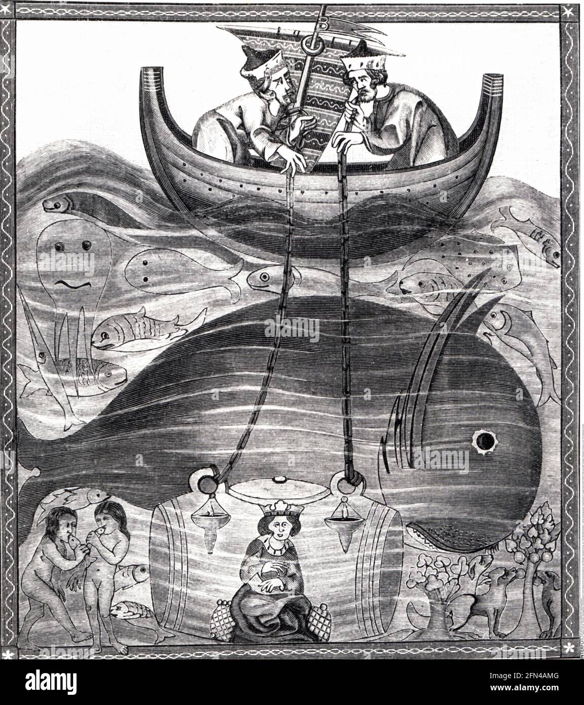 Plongée, appareil de plongée, le roi Alexandre dans un canon de verre au fond de la mer, après miniature, DROITS-SUPPLÉMENTAIRES-AUTORISATION-INFO-NON-DISPONIBLE Banque D'Images