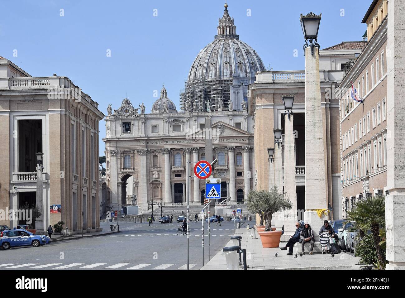 Italie, Latium, Rome, sans-abri dans la via della Conciliazione Banque D'Images