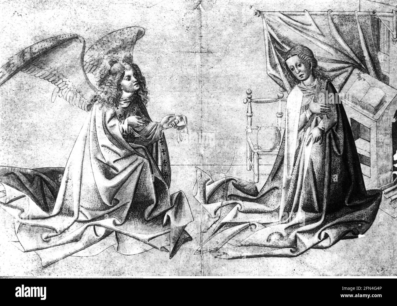 Dessin Vierge Marie Banque d'images noir et blanc Alamy