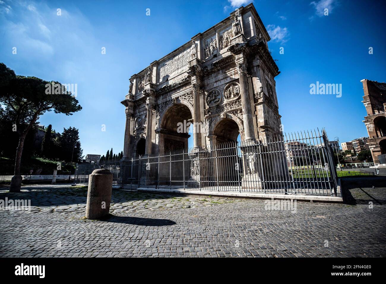 L'Italie, Lazio, Rome, l'Arc de Constantin Banque D'Images