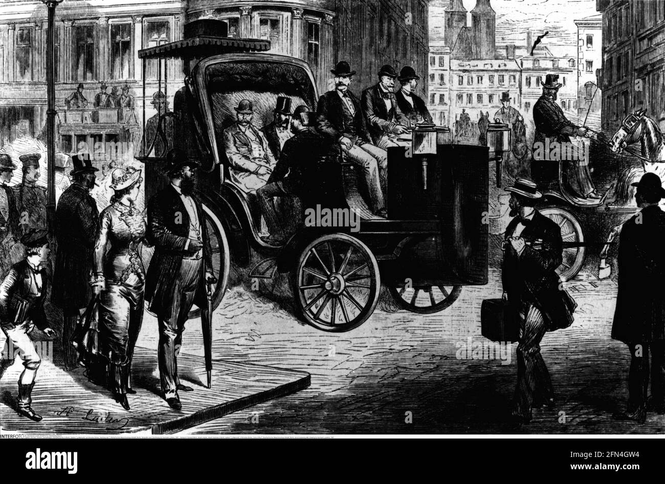 Transport / transport, machine à vapeur, hackney à vapeur à Berlin, DROITS-SUPPLÉMENTAIRES-AUTORISATION-INFO-NON-DISPONIBLE Banque D'Images