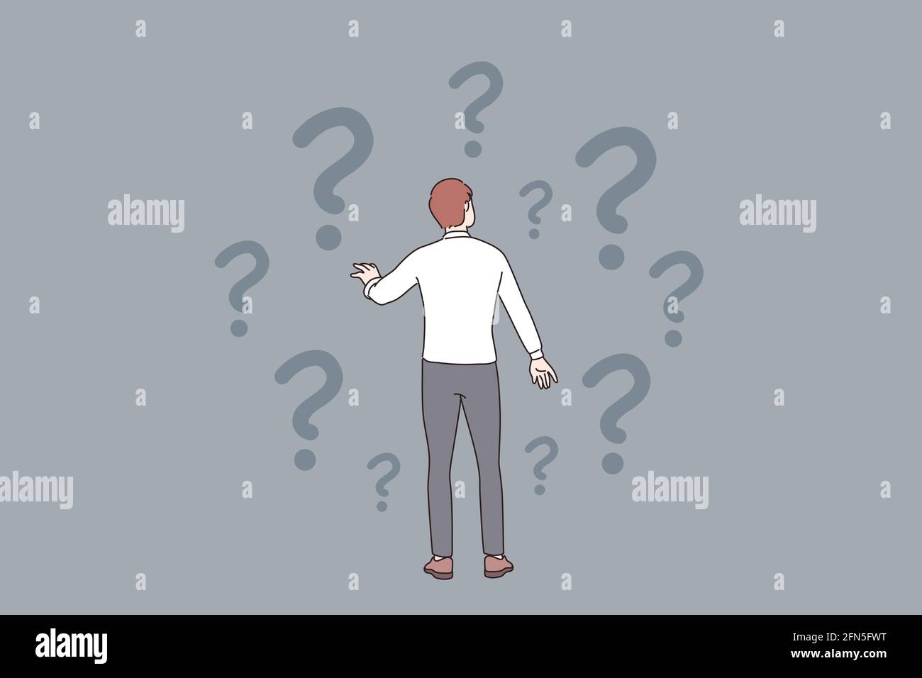 Doute, question, concept incertain Illustration de Vecteur