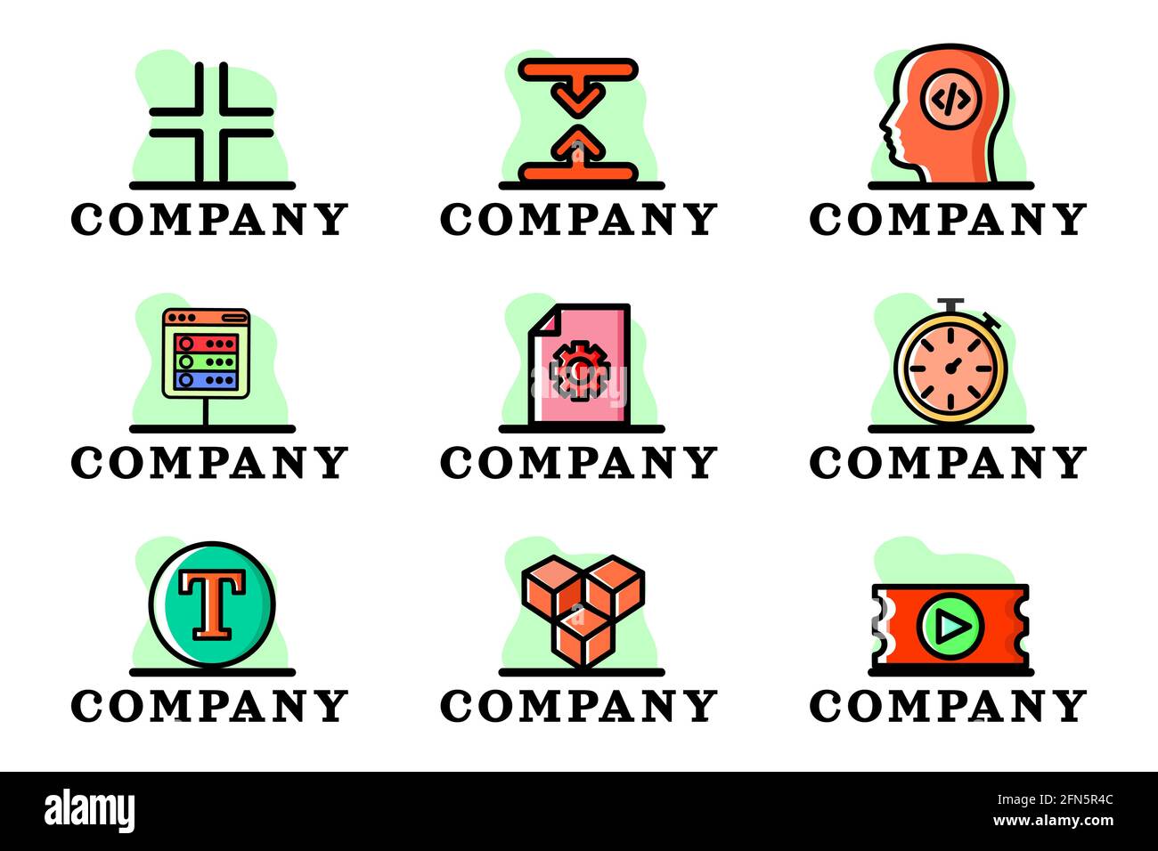 Conceptuel Vector logo entreprise Business Illustration Design Set eps10 parfait à toutes fins Illustration de Vecteur