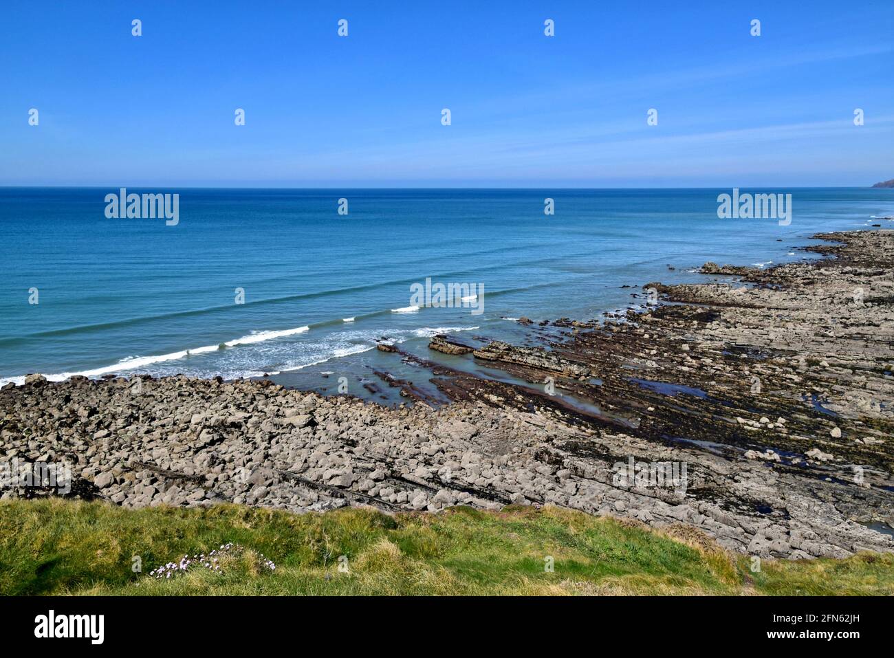 Widemouth Bay près de Bude. Banque D'Images