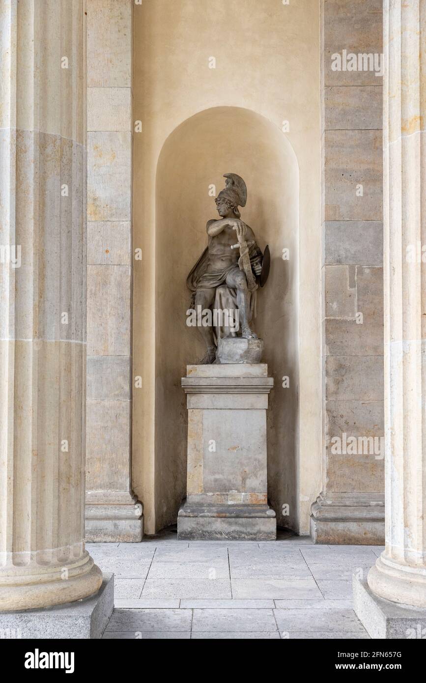 La porte de Brandenburger est l'un des monuments les plus emblématiques de Berlin, la capitale allemande. Banque D'Images