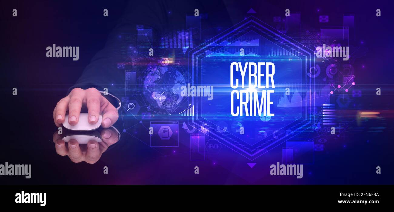 périphérique sans fil portable, concept de cyber-sécurité Banque D'Images