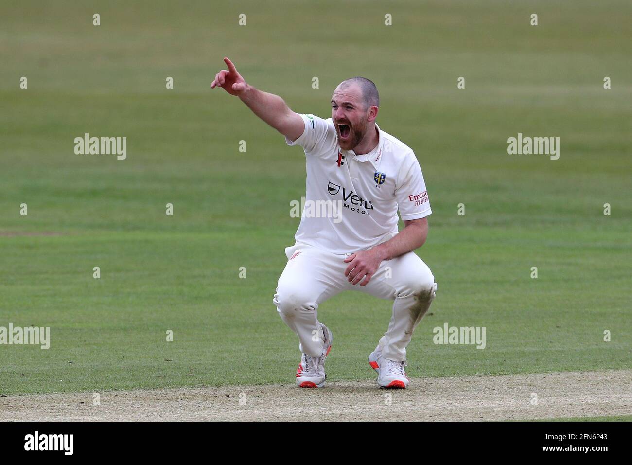 CHESTER LE STREET, ROYAUME-UNI. 14 MAI Ben Raine de Durham pendant le match de championnat du comté de LV= entre le Durham County Cricket Club et Worcestershire à Emirates Riverside, Chester le vendredi 14 mai 2021. (Crédit : Mark Fletcher | INFORMATIONS MI) Banque D'Images